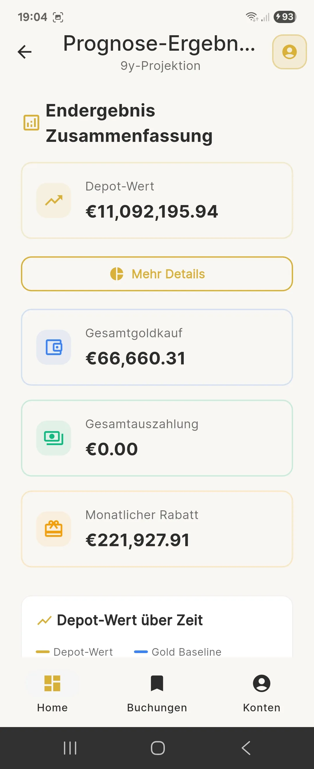 Finanzprognose: Vermögensentwicklung über mehrere Jahre simulieren